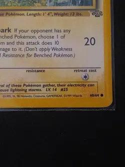 Pokemon TCG Pikachu Jungle 60/64 Regular 1999-2000 Wizards Base Set ~ Heavy Play - Image 2