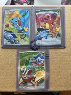 Pokemon TCG First Partner Illustration Collection Series 1 Kanto GEN 1 Starters - Image 1