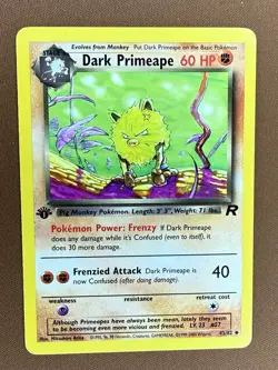 Pokemon 1st Edition Dark Primeape Team Rocket 43/82 2000 - Image 1