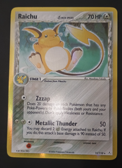 Pokemon TCG Raichu Delta Species 15/110 Holon Phantoms Reverse Holo Rare 2006 LP - Image 1