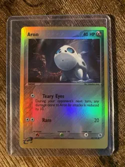 LP Pokemon TCG Aron EX Ruby and Sapphire 49/109 Reverse Holo Common - Image 1