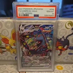 2021 POKEMON JPN SWORD & SHIELD EEVEE HEROES #048 FULL ART/UMBREON VMAX PSA 10 - Image 1