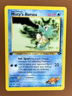 Pokemon 1st Edition Misty's Horsea Gym Challenge 87/132 - Image 1