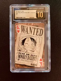 Top Pop, LAST ONE, Early 2012 One Piece Wanted Deck JPN Monkey D Luffy, Pristine - Image 1