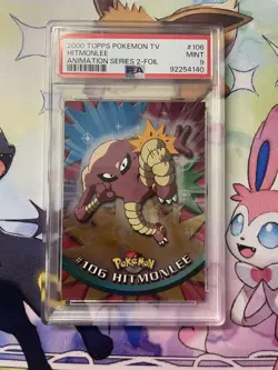 2000 TOPPS CHROME POKEMON T.V. SPECTRA #106 HITMONLEE PSA 9 POP18! - Image 1