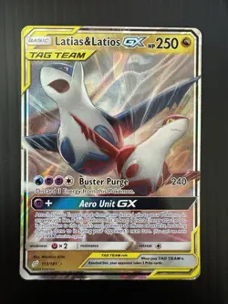 Pokemon Latias & Latios GX 113/181 Sun & Moon Team Up Holo - Image 1