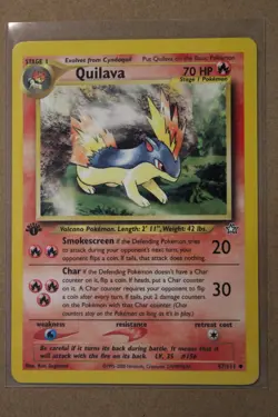 Pokemon TCG Quilava 47/111 Neo Genesis 1st Edition Vintage - Image 1