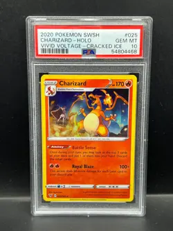Pokemon PSA 10 GEM MT Charizard 025/185 Theme Deck Cracked Ice Holo 2020 S#4468 - Image 1