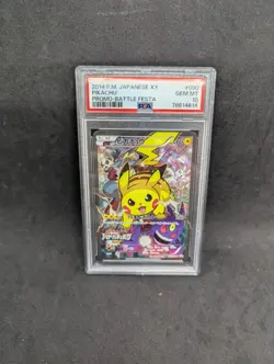 Pokemon PSA 10 GEM MT Pikachu 090/XY-P 2014 Battle Festa Japanese #4614 - Image 1