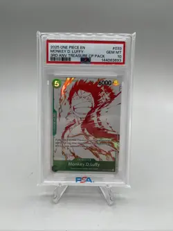One Piece TCG 3rd Anniversary Treasure CP Pack Monkey D. Luffey PSA 10 #OP13-033 - Image 1
