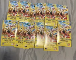 One Piece OP-15 Adventure on Kami’s Island Sleeved Pack Lot (12 Packs) – Sealed - Image 1