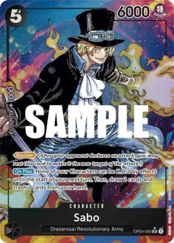 One Piece: Kingdoms of Intrigue OP04-083 Sabo (Alternate Art / Parallel) - M/NM - Image 3