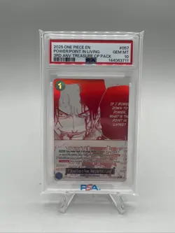 One Piece TCG 3rd ANV Treasure CP Pack Power/ Point In Living PSA 10 #OP13-057 - Image 1