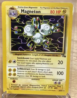 Magneton 26/62 Fossil Pokemon 1999 Wizards of the Coast - Image 1