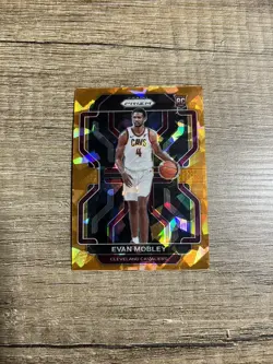 2021 Panini Prizm Evan Mobley Orange Cracked Ice Rookie Card #325 - Image 1