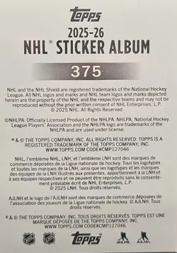 25-26 Topps Stickers San Jose Sharks Foil Team Logo - Image 2