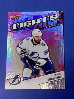 2018-19 Overtime Lights Out Red #LO-8 Nikita Kucherov Tampa Bay Lightning /25 - Image 1