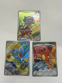 Pokemon TCG First Partner Illustration Collection Series 1| Kanto GEN 1 Starters - Image 1