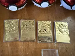1999 Pokemon Gold Plated Card Set Charizard,Mewtwo, Togepi, Jigglypuff - Image 3