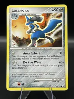 (LP) Lucario 53/127 Non Holo Platinum Uncommon Pokemon TCG Card 327a-22 - Image 1