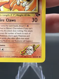 (NM) Blaine's Charmeleon 31/132 Gym Challenge Pokemon TCG Card 330-39 - Image 5