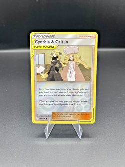 (NM) Cynthia & Caitlin Reverse Holo 189/236 Cosmic Eclipse Pokemon TCG Card - Image 1