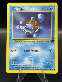 (HP) Squirtle 68/82 Team Rocket Pokemon TCG Card SEE PICS - 327a-81 - Image 1