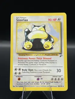 (MP) Snorlax Base 2 30/130 Rare Pokemon TCG Card 330a-70 - Image 1