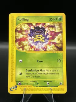 K(NM) Koffing 114/165 Common Expedition Pokemon TCG Card 330a-88 - Image 1