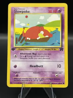 (LP) Slowpoke 1st ed Team Rocket 67/82 Pokemon TCG Card 327a-60 - Image 1