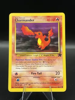 (NM) Charmander 50/82 Common Team Rocket Pokemon TCG Card 330a-96-97 - Image 1