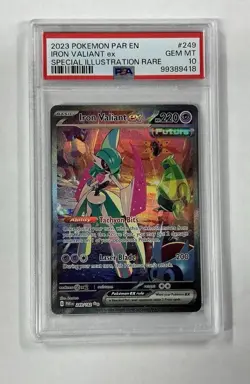 PSA 10 Iron Valiant EX 249/182 Paradox Rift SIR Holo Pokemon Card - Gem Mint - Image 1