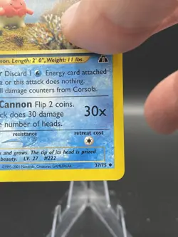 (NM) Corsola 1st ed 37/75 Neo Discovery Pokemon TCG Card 330a-124 - Image 5