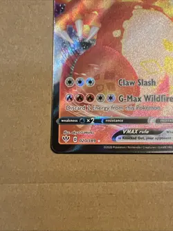 Pokemon TCG Charizard VMAX Darkness Ablaze Ultra Rare Card 20/189 NM Condition - Image 2