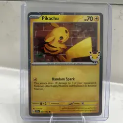 Pokemon Pikachu 051/162 2026 Pokemon Day Stamped Promo 30th Anniversary TCG Card - Image 1
