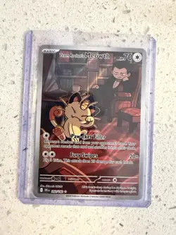 Team Rockets Meowth Pokemon Card Destined Rivals 203/182 NM or Better - Image 1