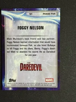 2025 Topps Chrome Marvel Studios FOGGY NELSON #181 RED Wave Refractor 3/5 - Image 2