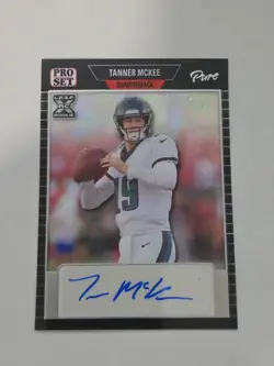 2023 Leaf Pro Set Pure Clear Ice /8 Tanner McKee Rookie Auto RC - Image 1