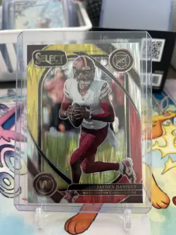 2024 Panini Select #217 Jayden Daniels Red & Yellow Prizm Shock - Image 1