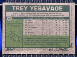 2026 Topps Heritage TREY YESAVAGE Blue Jays Base 245 RC Chrome Blue Sparkle - Image 2