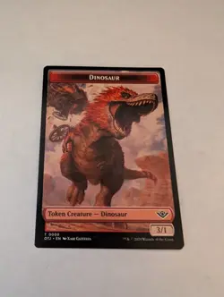 Dinosaur Token Outlaws of Thunder Junction Regular MTG NM - Image 1