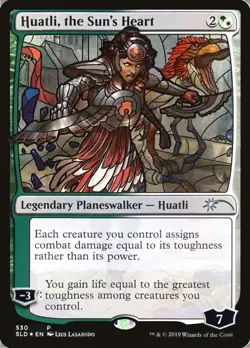 Huatli, the Sun's Heart (Stained Glass) [Secret Lair Drop Promos] Magic MTG - Image 1