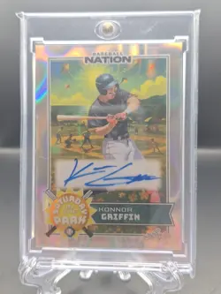 Konnor Griffin 2025 Leaf Baseball Nation Saturday in the park Auto 10/15 - Image 1