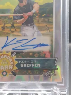 Konnor Griffin 2025 Leaf Baseball Nation Saturday in the park Auto 10/15 - Image 4