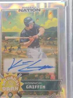 Konnor Griffin 2025 Leaf Baseball Nation Saturday in the park Auto 10/15 - Image 5