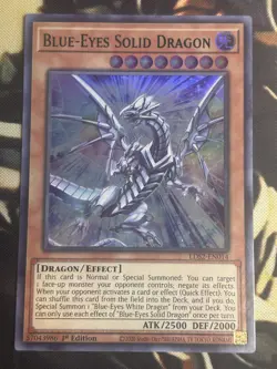 Yugioh: Blue-Eyes Solid Dragon (Green) - LDS2-EN014 - Ultra Rare 1st Edition NM - Image 1