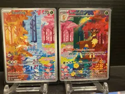 Deerling 165/162 & Sawsbuck 166/162 Art Set IR Temporal Forces Pokemon NM - Image 1