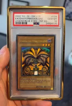 Yugioh Exodia The Forbidden One LOB 1st NA Wavy Print PSA 10 Slight Fade - Image 1
