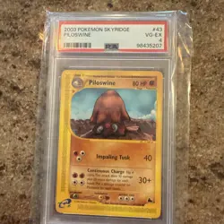 2003 Pokemon Skyridge Piloswine 43/144 PSA 4 - Image 1