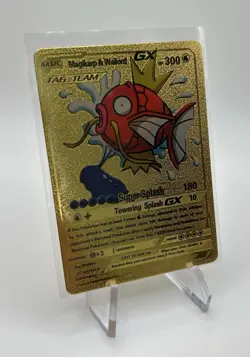Pokemon - Magikarp & Wailord GX 161/181 - Tag Team - Gold Foil Fan Art - NM 👀📸 - Image 1